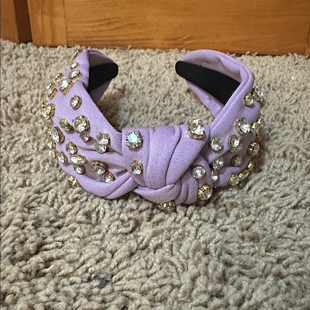 NEW Lavender Knotted Crystal Embellished Headband